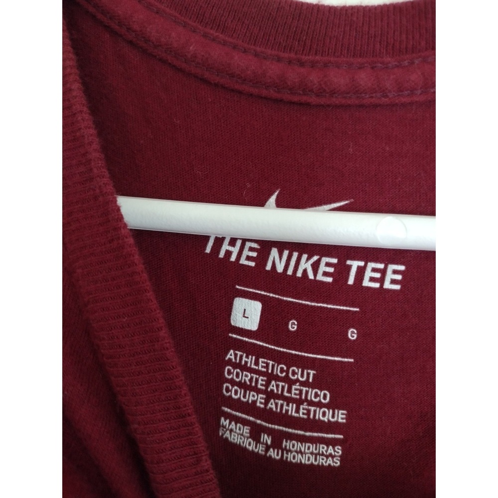 The Nike Tee Maroon And‎ Orange short sleeve crew neck top Size Large Unisex - Picture 2 of 4